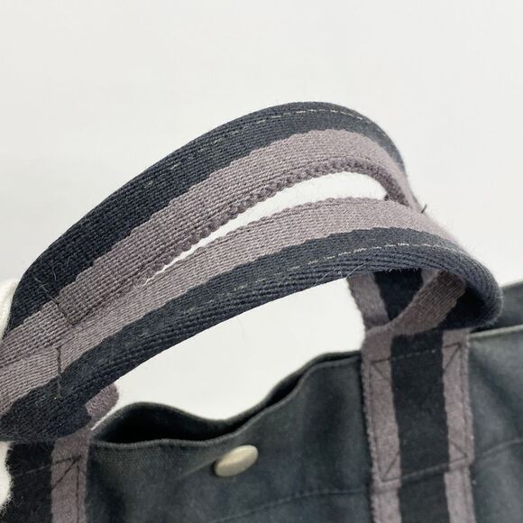Hermes Tote Bag Fourre Tout MM Canvas Black Silver Hardware Ladies - Picture 10 of 10